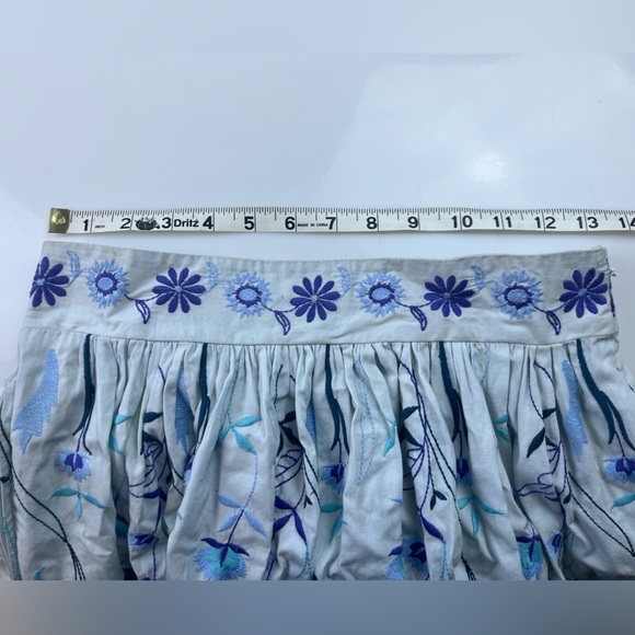 Allison New York Blue Embroidered Skirt N273-19 - Picture 7 of 8